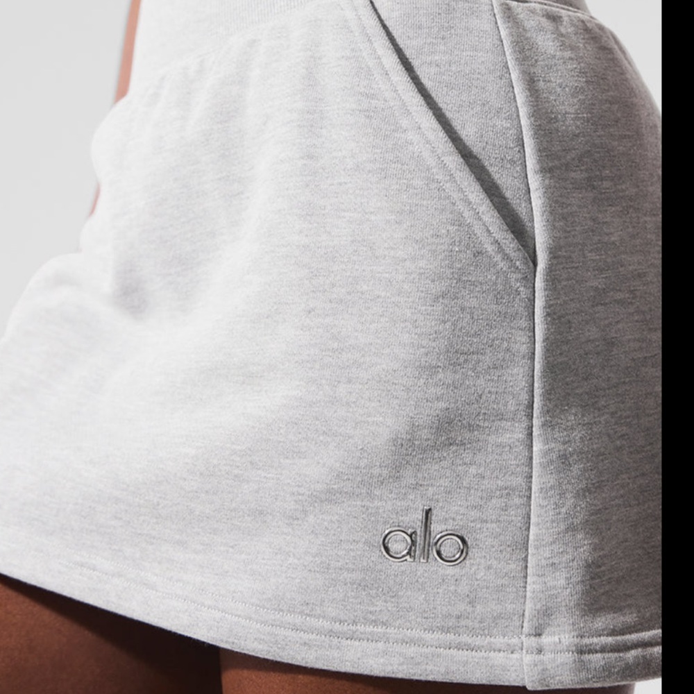 ALO Yoga Light Gray Mini Skirt
